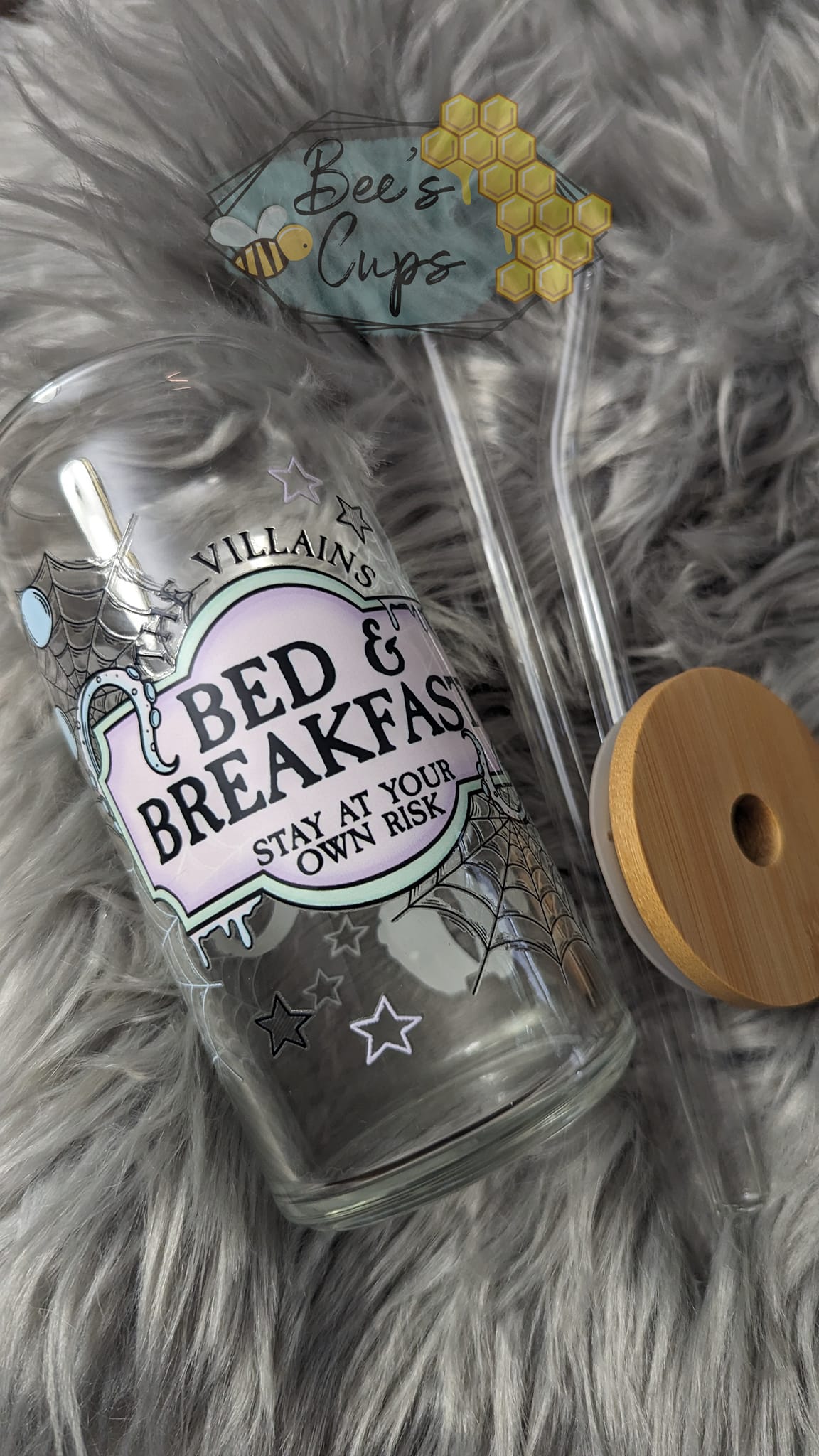 RTS 20oz The Villains Bed & Breakfast Glass Can