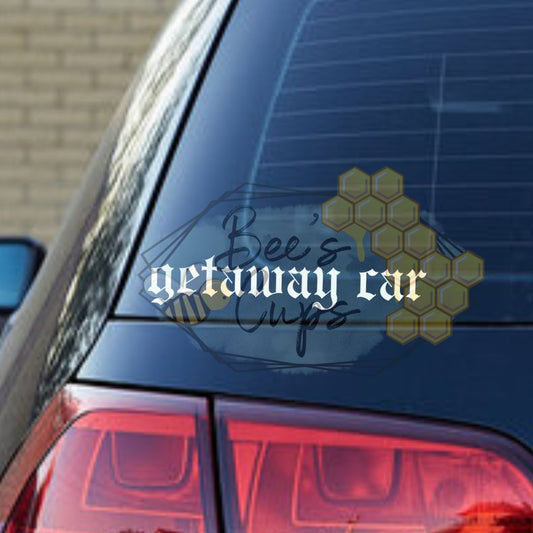 Getaway Car 6 inch Car Decal