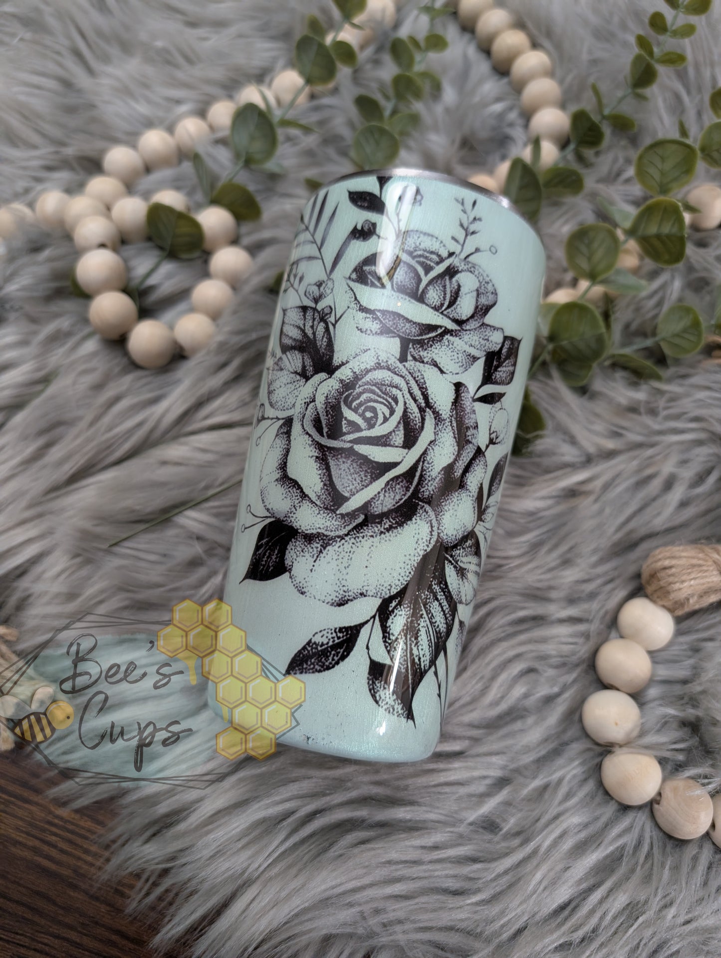 Mint Floral 20oz RTS FLAWED