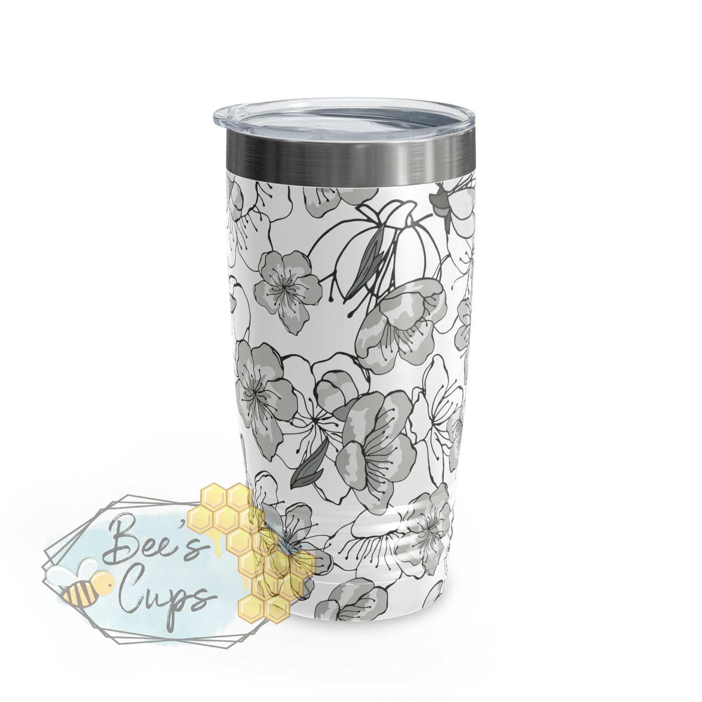 20oz Regular Monochrome Floral