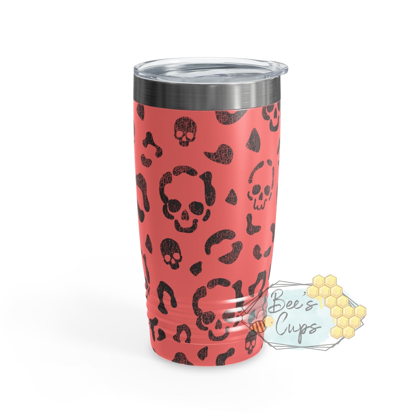 20oz Regular Distressed Leopard Skull
