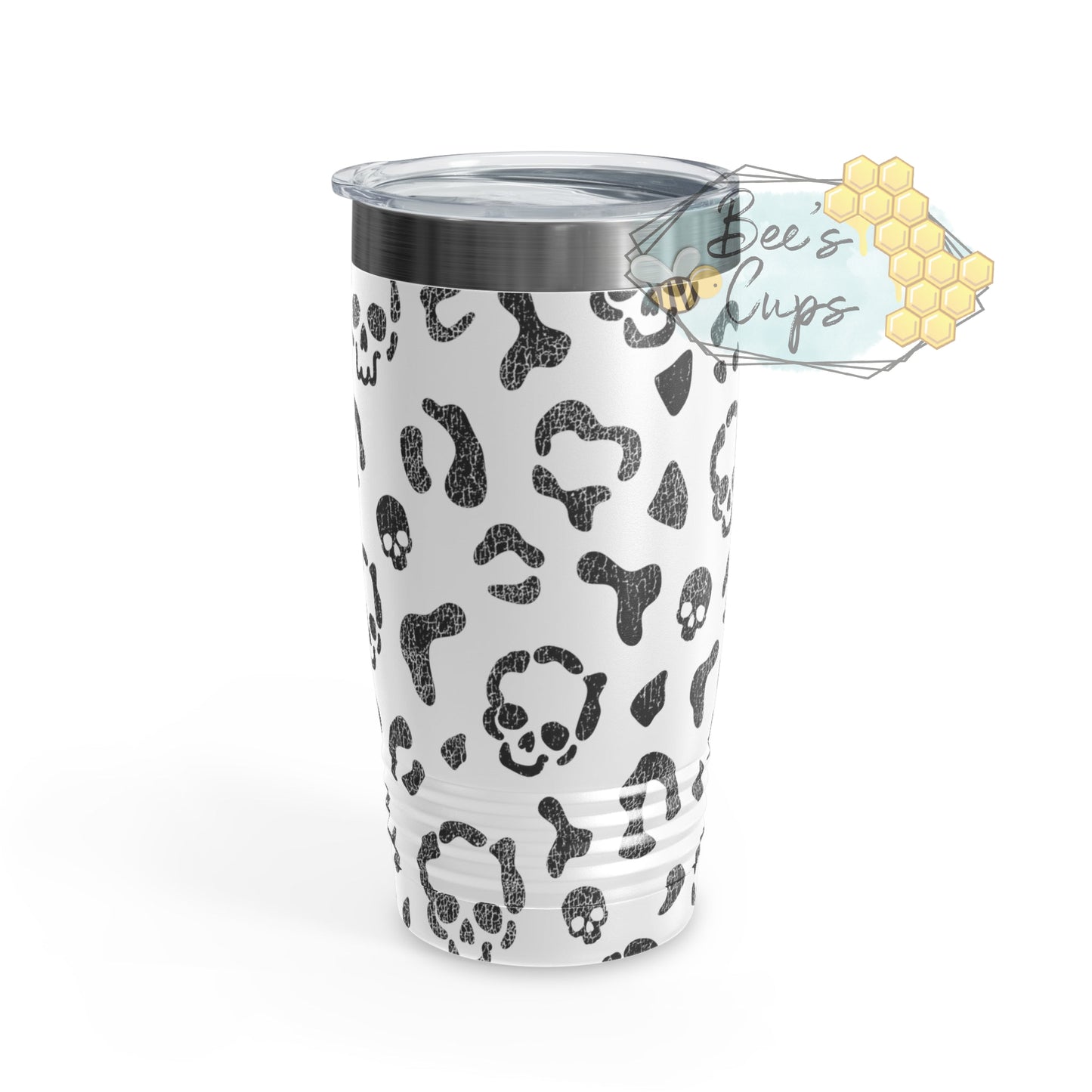 20oz Regular Distressed Leopard Skull