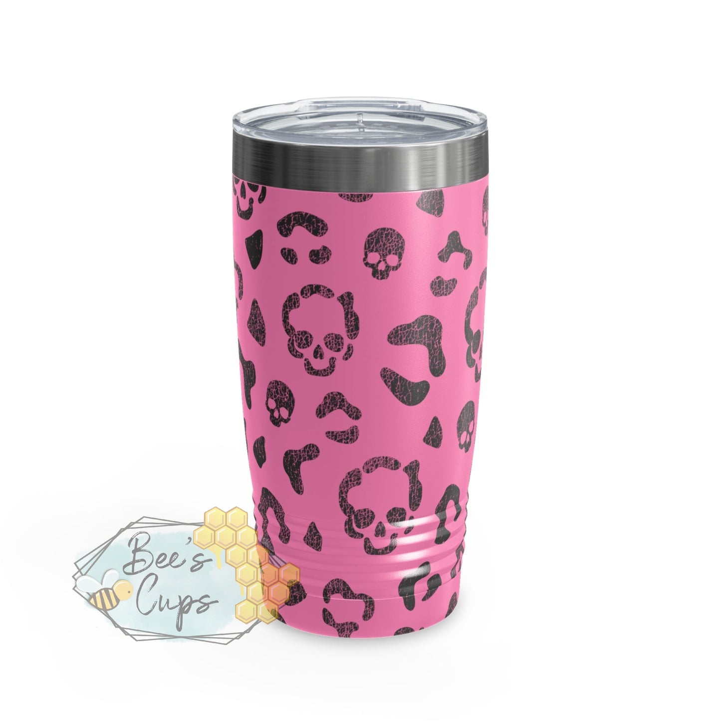 20oz Regular Distressed Leopard Skull