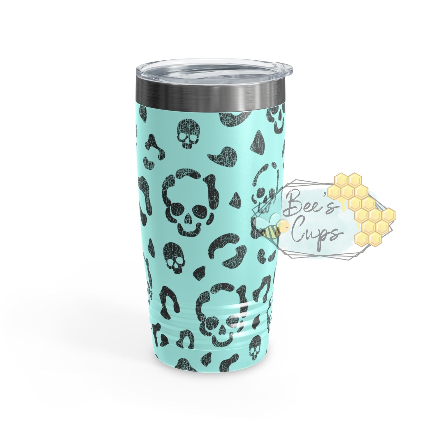 20oz Regular Distressed Leopard Skull