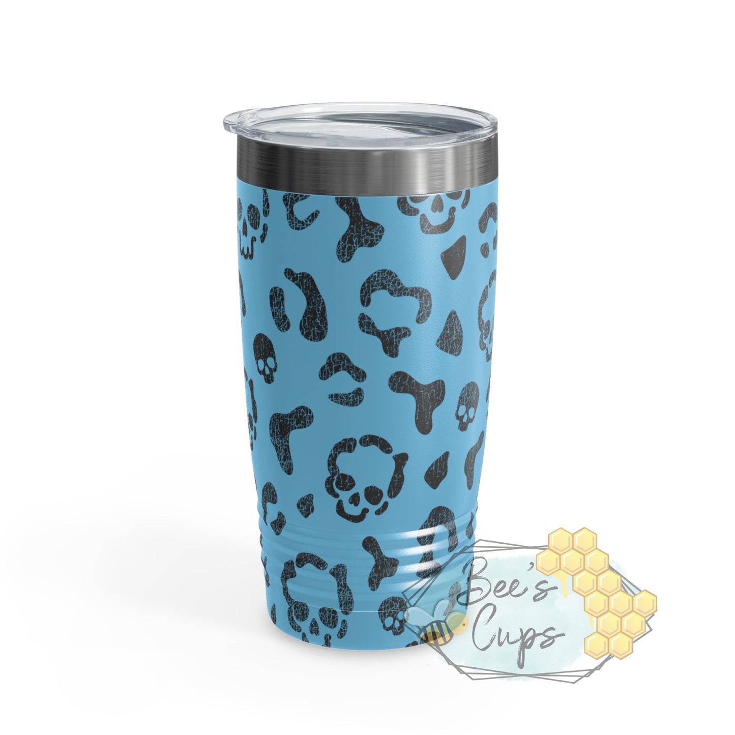 20oz Regular Distressed Leopard Skull