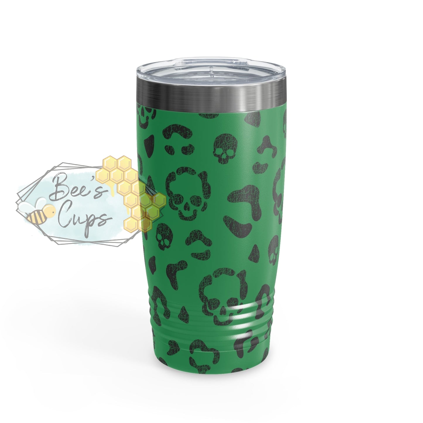 20oz Regular Distressed Leopard Skull