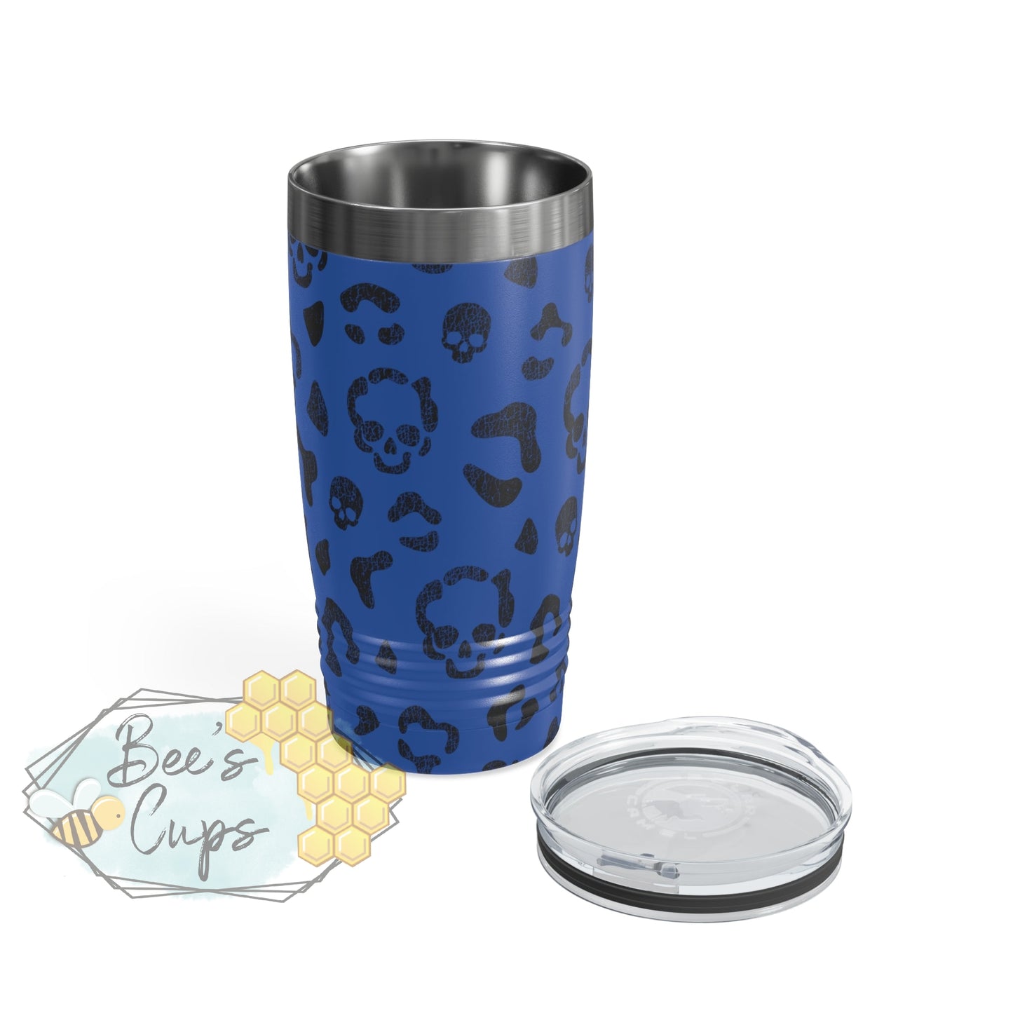 20oz Regular Distressed Leopard Skull
