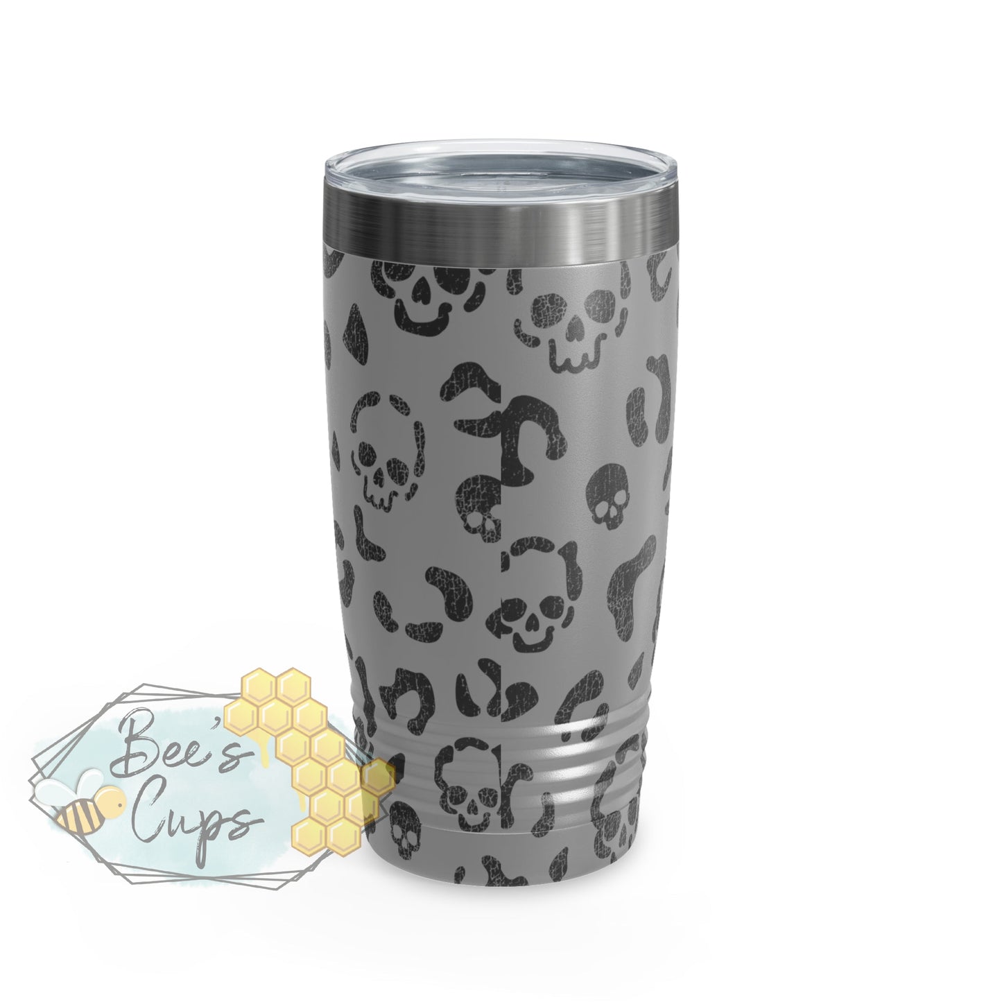 20oz Regular Distressed Leopard Skull