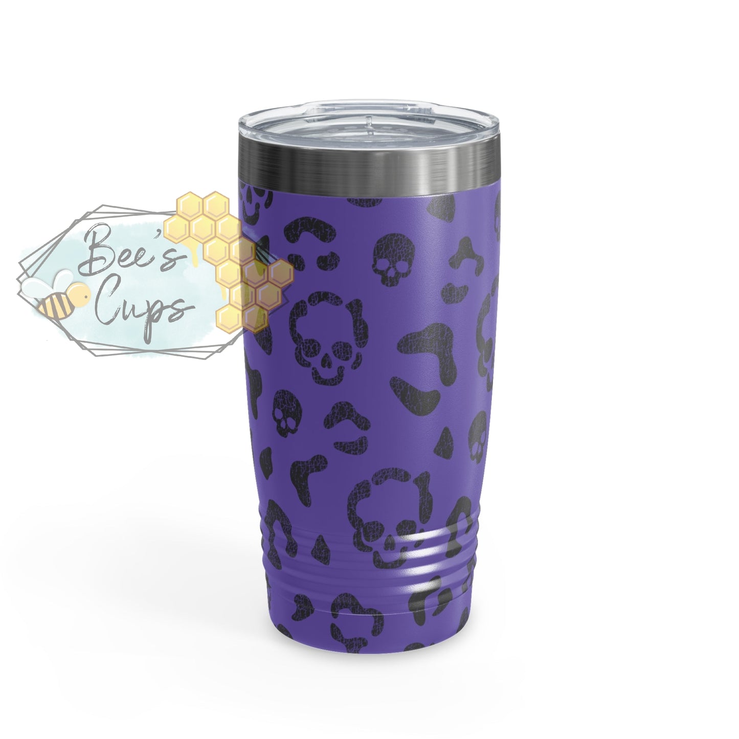 20oz Regular Distressed Leopard Skull