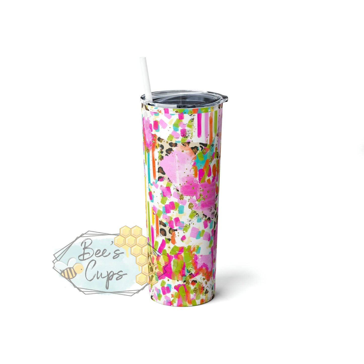 20oz Skinny Leopard Brushstroke