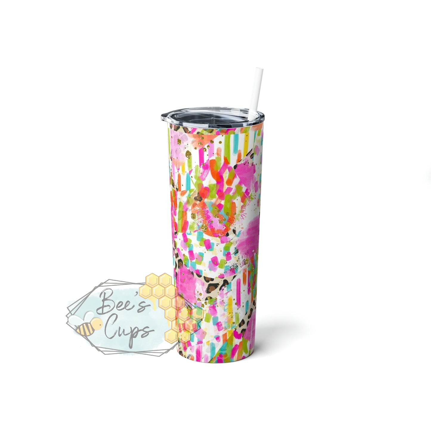 20oz Skinny Leopard Brushstroke