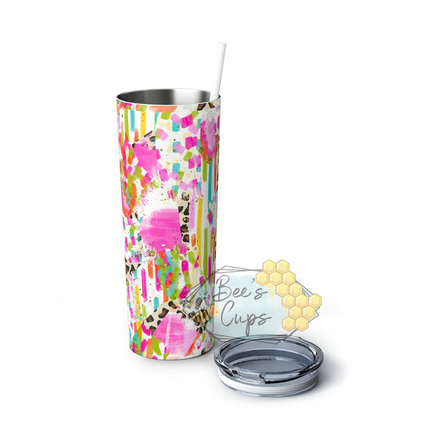 20oz Skinny Leopard Brushstroke