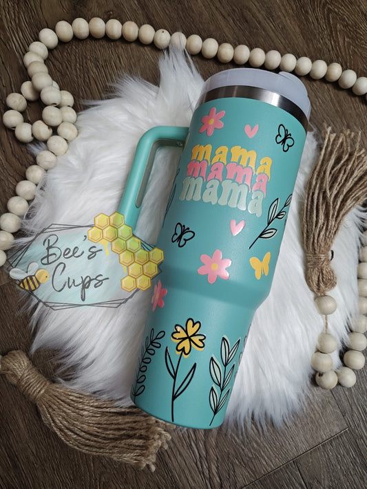 RTS 40oz Mama Spring Floral Dupe