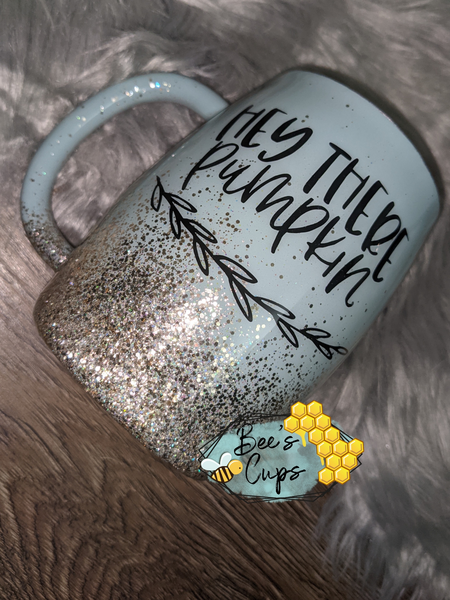 14 oz Round Mug - Hey There Pumpkin