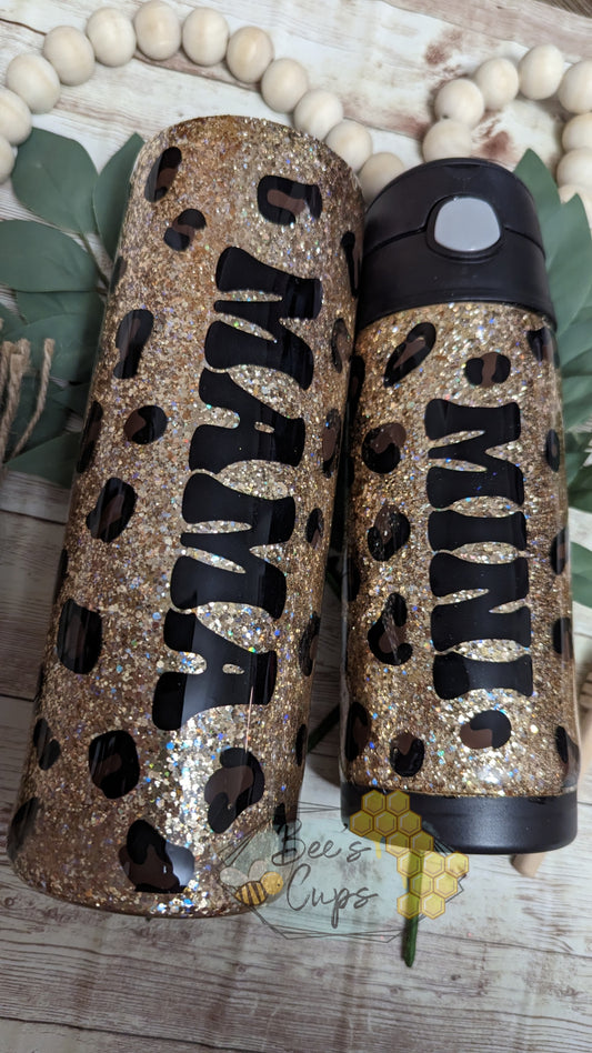 Mama & Mini Leopard Tumbler Set