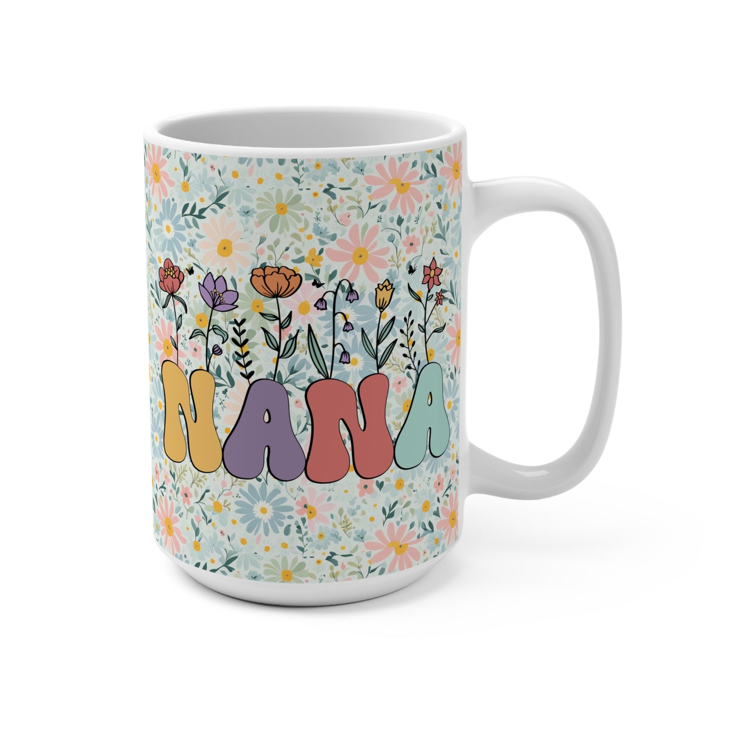 Floral Nana 15oz Mug