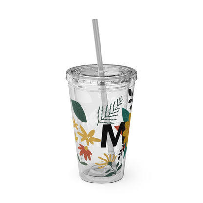 16oz Mom Floral Acrylic Tumbler