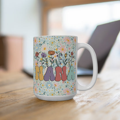 Floral Nana 15oz Mug