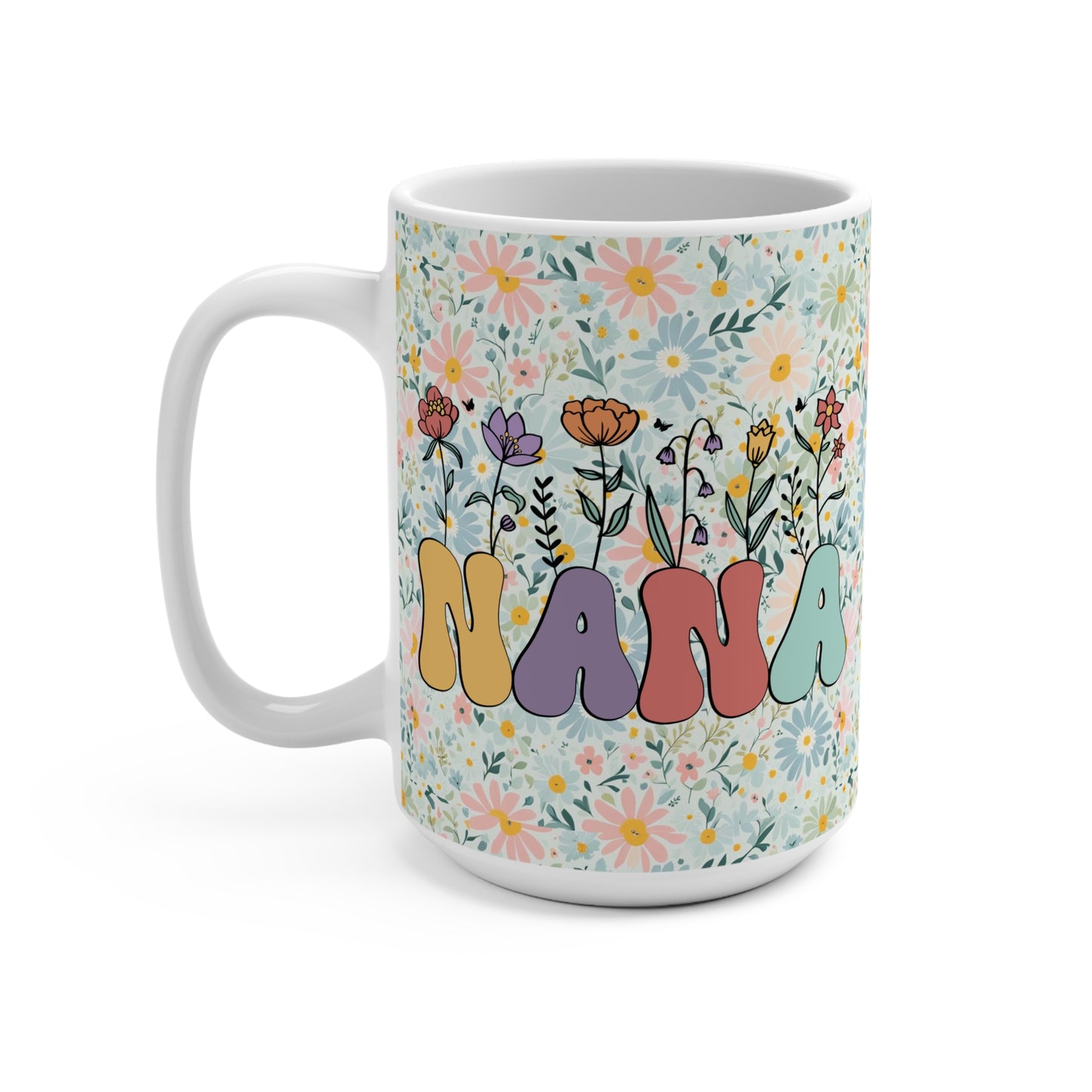 Floral Nana 15oz Mug