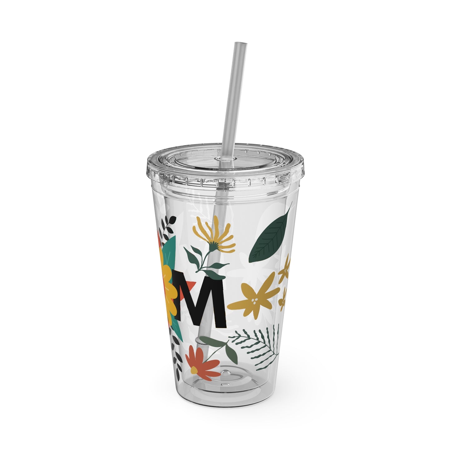 16oz Mom Floral Acrylic Tumbler