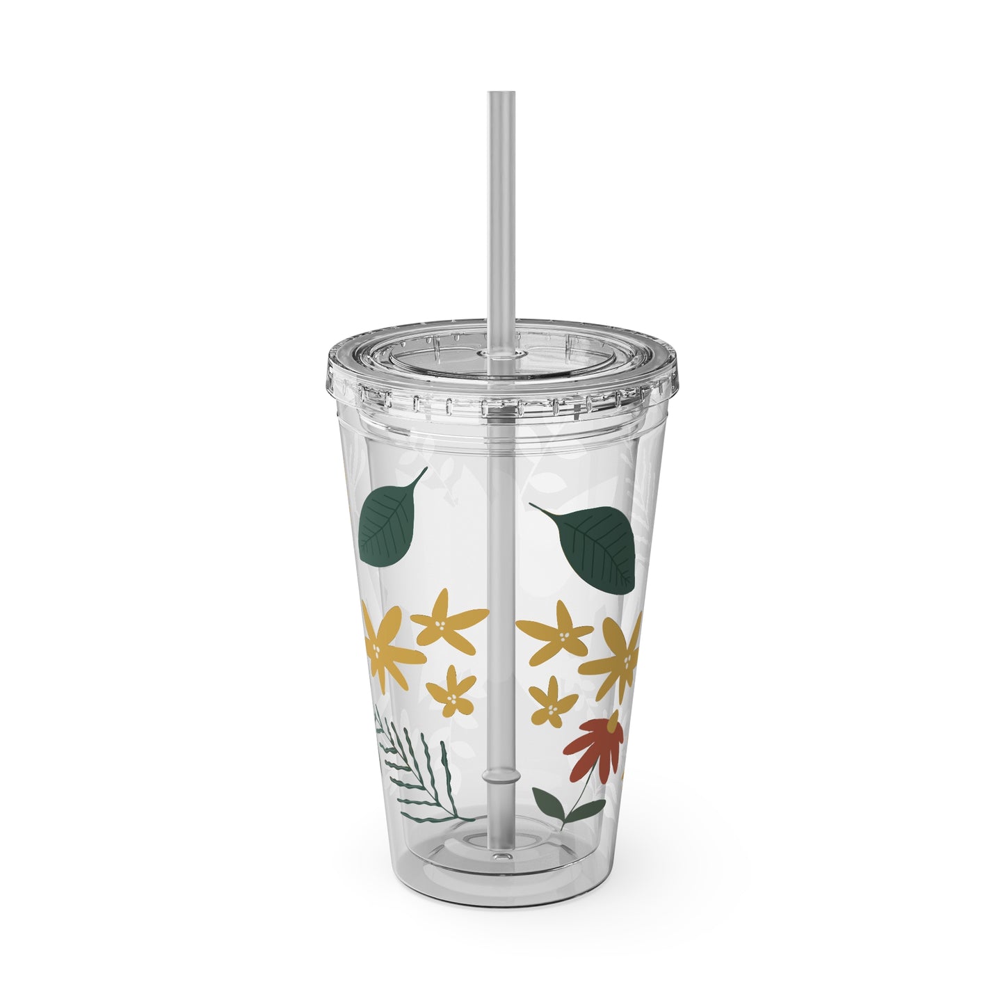 16oz Mom Floral Acrylic Tumbler