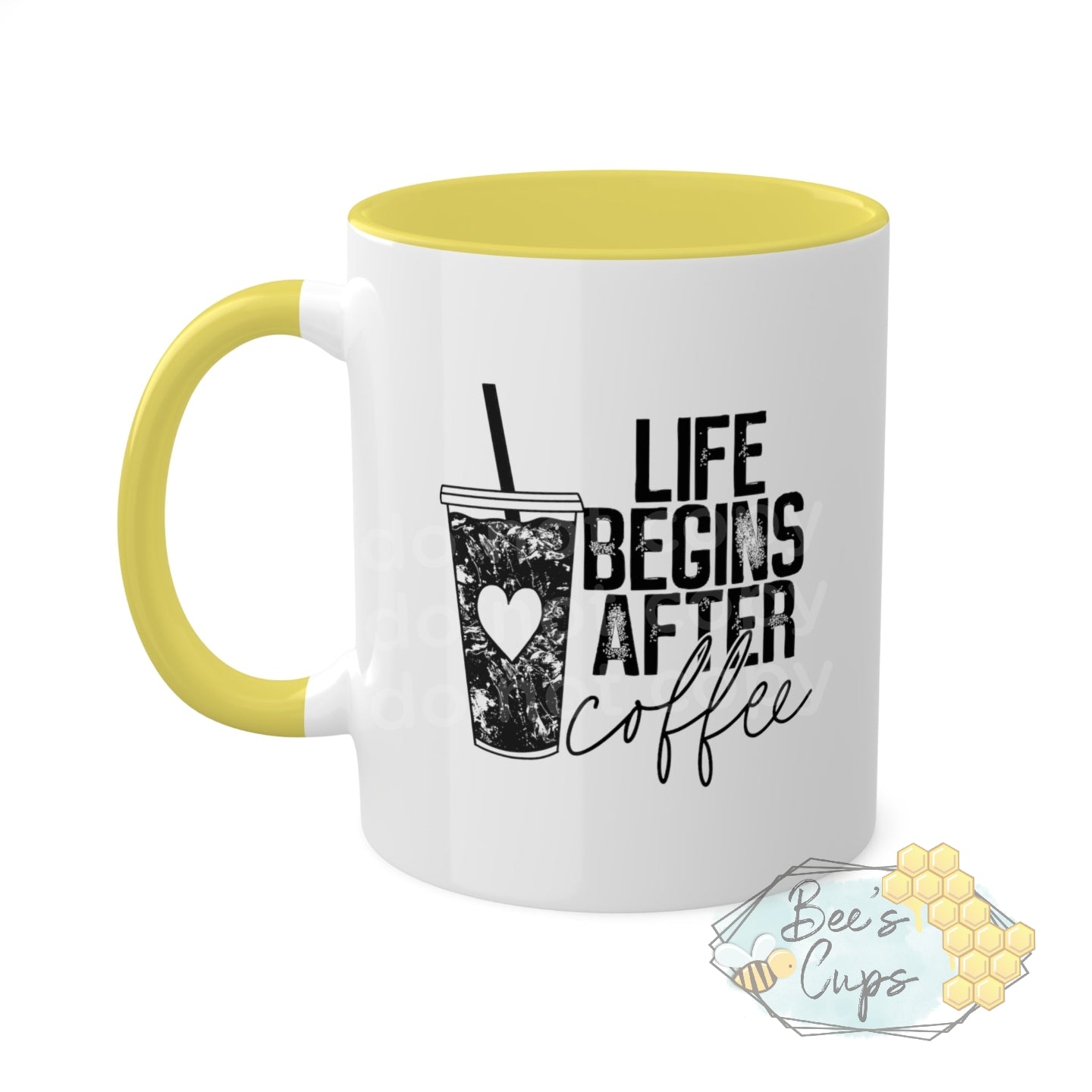 Life Begins Coffee Mug Funny Inspirational Coffee Mug for 